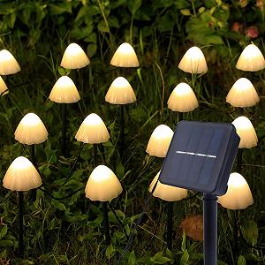 Гирлянда ENLACE, 10 LED, 3.5 м, в форме грибов, солнечная, для сада, теплая - Фото 1