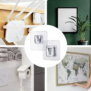 Самоклеючий тримач-фіксатор для роутера, подовжувача пульта та інших пристроїв 1 шт Прозорий synthetic.ua - Фото 1