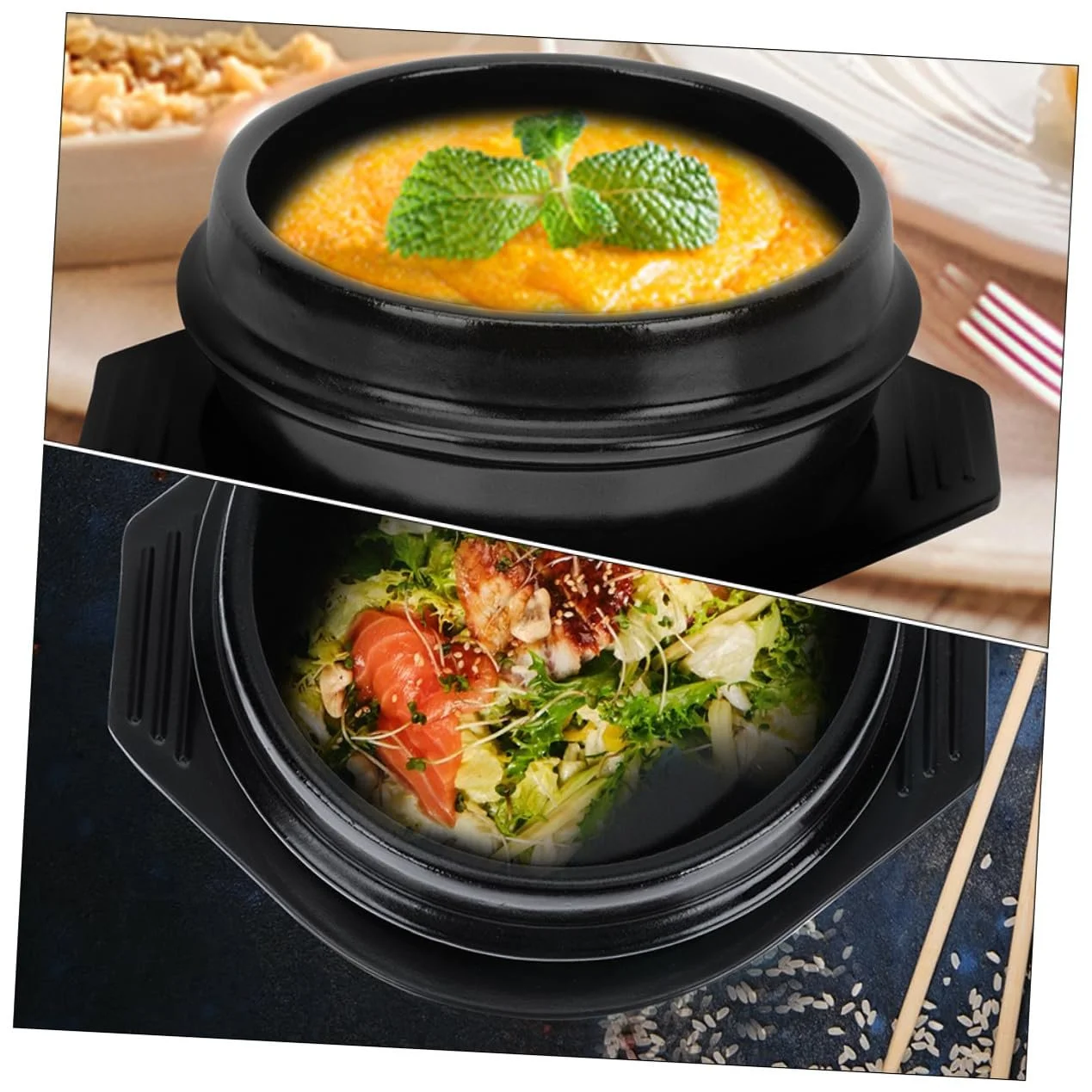 Каструля-жаровня TOYANDONA керамічна з підставкою компактна Boris, фото №7