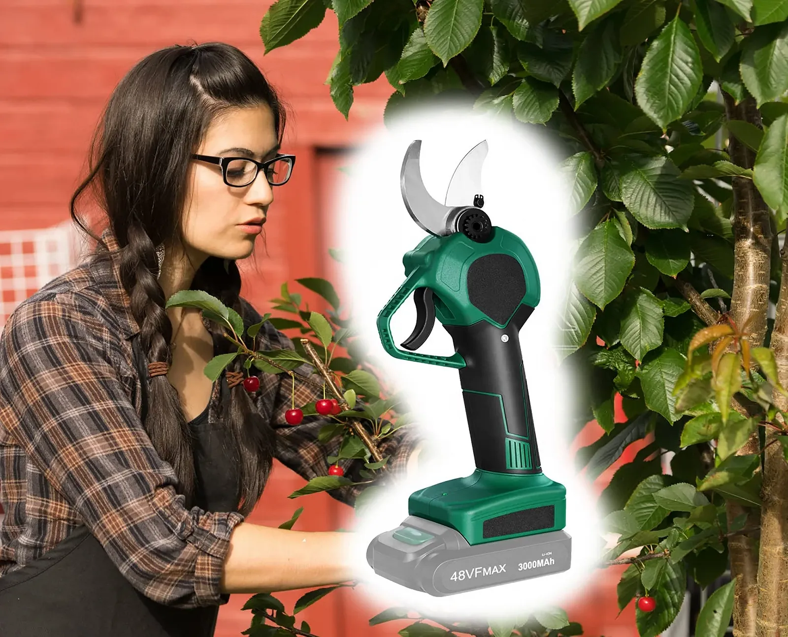 Секатор акумуляторний NAIZY, макс. діаметр різання 40 мм, фото №4