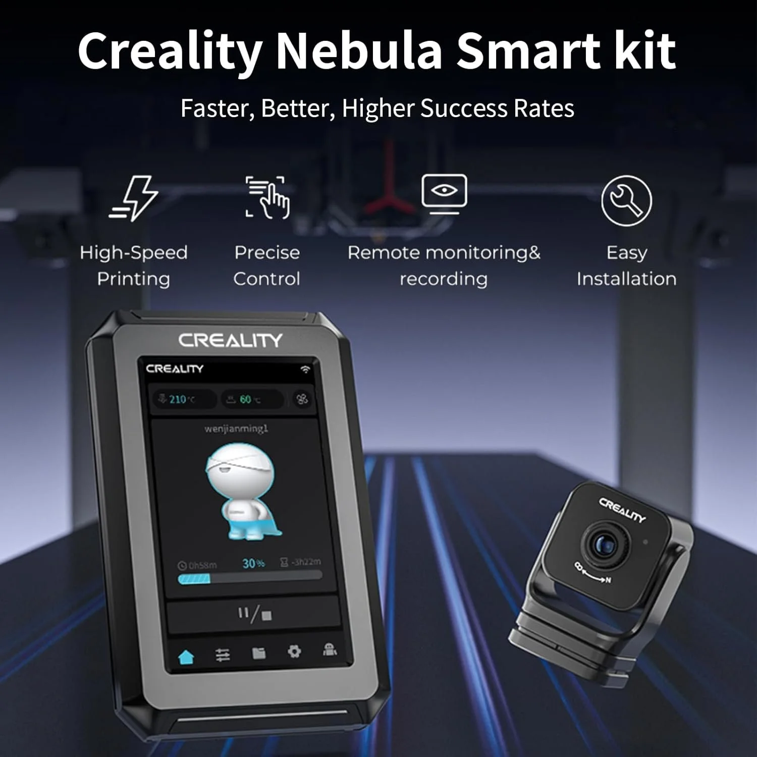 Смарт-комплект Creality Nebula для 3D-принтера Чорний, фото №6