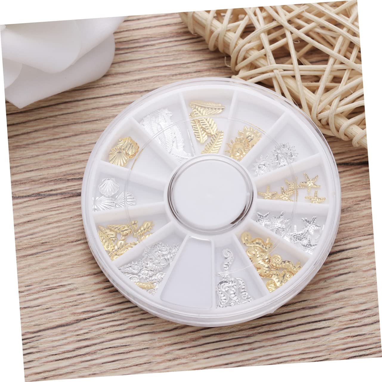 Блестки для ногтей FRCOLOR 3 шт 12 Наклейки для ногтей DIY, украшения для ногтей, блестящие стразы для ногтей, золотые блестящие листы для ногтей для детей, фото №5