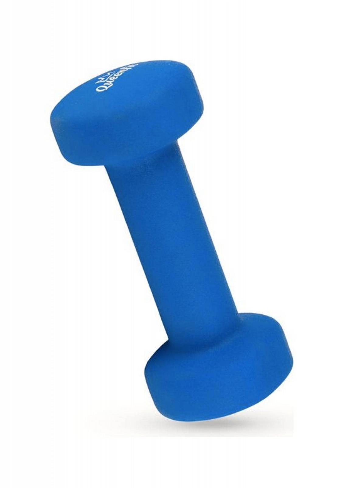 Набор гантелей неопреновых Queenfit 2х1,5 кг светло-синий, фото №4