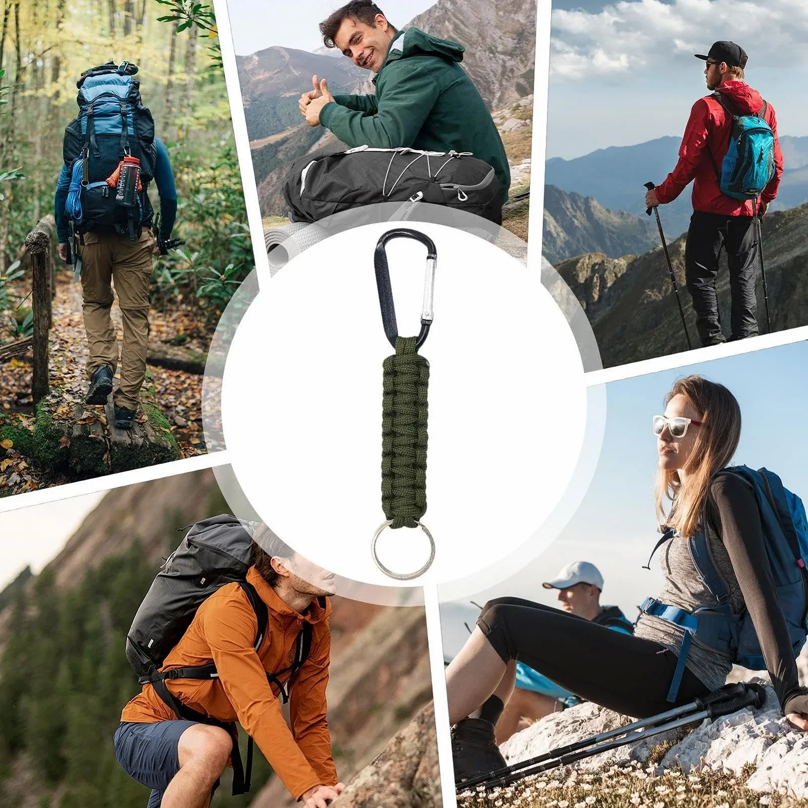 Брелок Paracord с карабином, фото №4