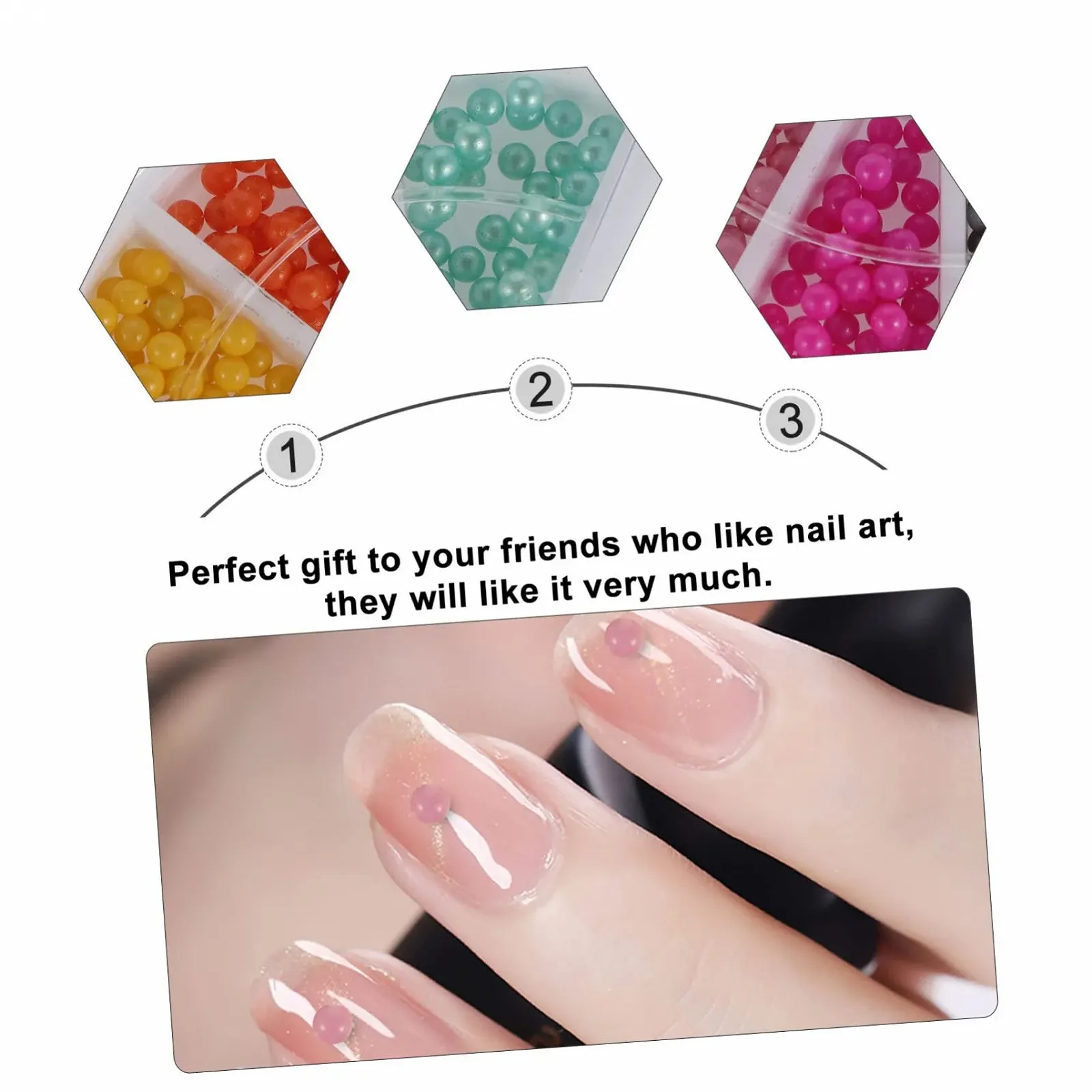 Бисер Healvian 2 коробки, аксессуары для ногтей, блестки, украшения для ногтей, блестки для DIY, дизайн ногтей, блестки для лица, жемчуг для ногтей, капли воды, цветной бисер, пластик, фото №6