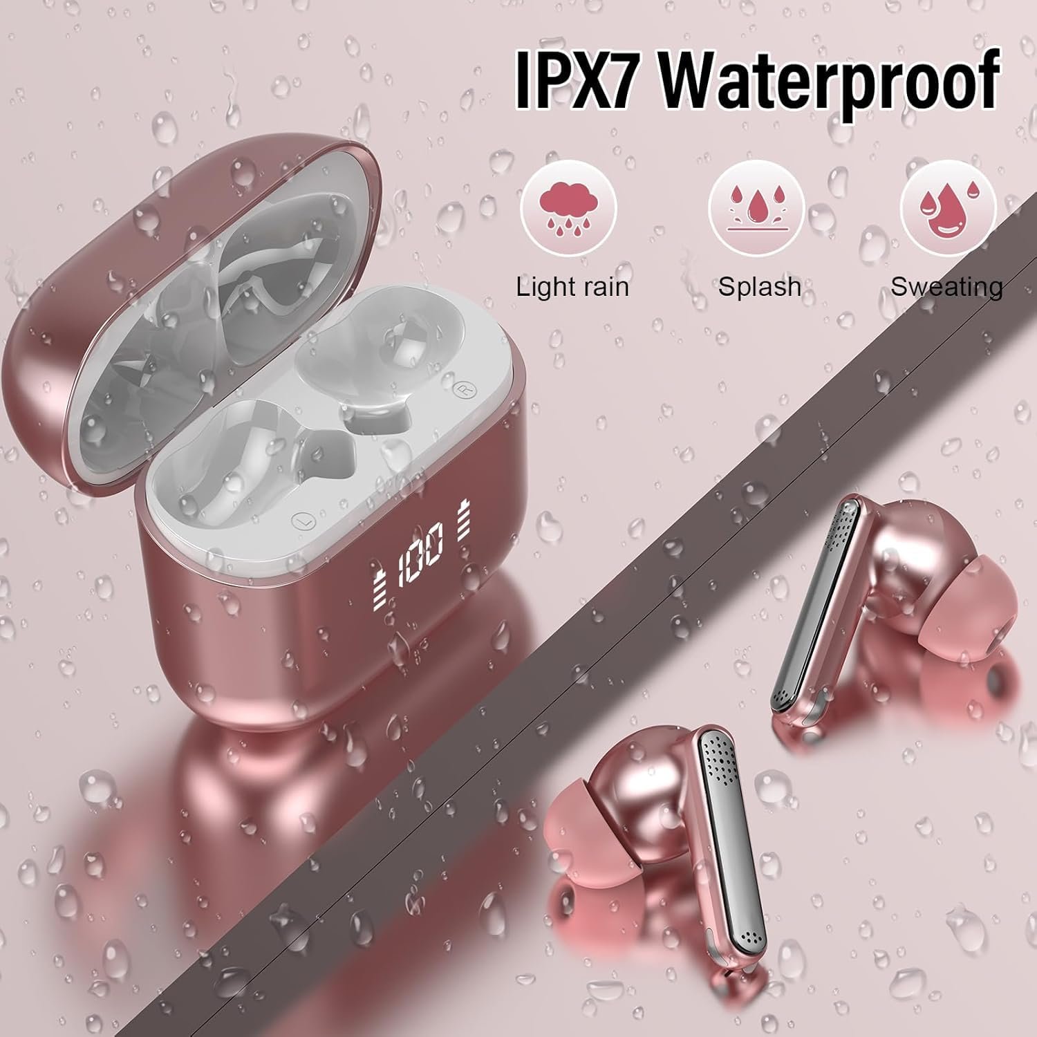 Навушники-перекладачі AI, навушники для перекладу 3-в-1 з 134 мовами в реальному часі, 48 годин, колір рожевий, фото №9