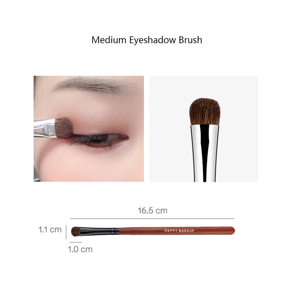 Набор кистей для макияжа 3 шт. Волос пони Очиститель Beauty Premium Кисть для теней для век Портативная кисть Высококачественные кисти для макияжа, дерево и волокна., фото №6