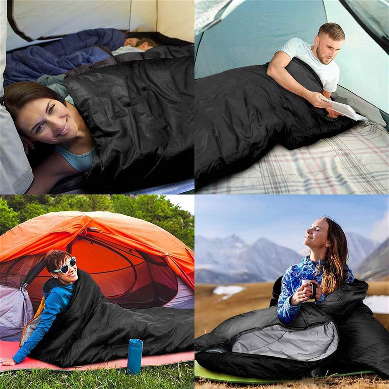 Спальний мішок MYVVKIA Літній Конверт для кемпінгу для дорослих Портативний надлегкий водонепроникний туристичний спальний мішок з капюшоном, фото №2 Спальний мішок MYVVKIA Літній Конверт для кемпінгу для дорослих Портативний надлегкий водонепроникний туристичний спальний мішок з капюшоном, фото №2