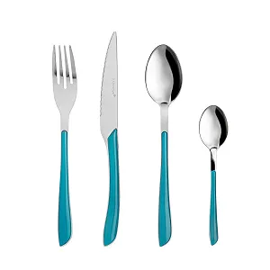 Купити Набір столових приборів Generico APHRODITE 24 предмети Нержавіюча сталь Синій - Фото 1 Набір столових приборів Generico APHRODITE 24 предмети Нержавіюча сталь Синій - Фото 1