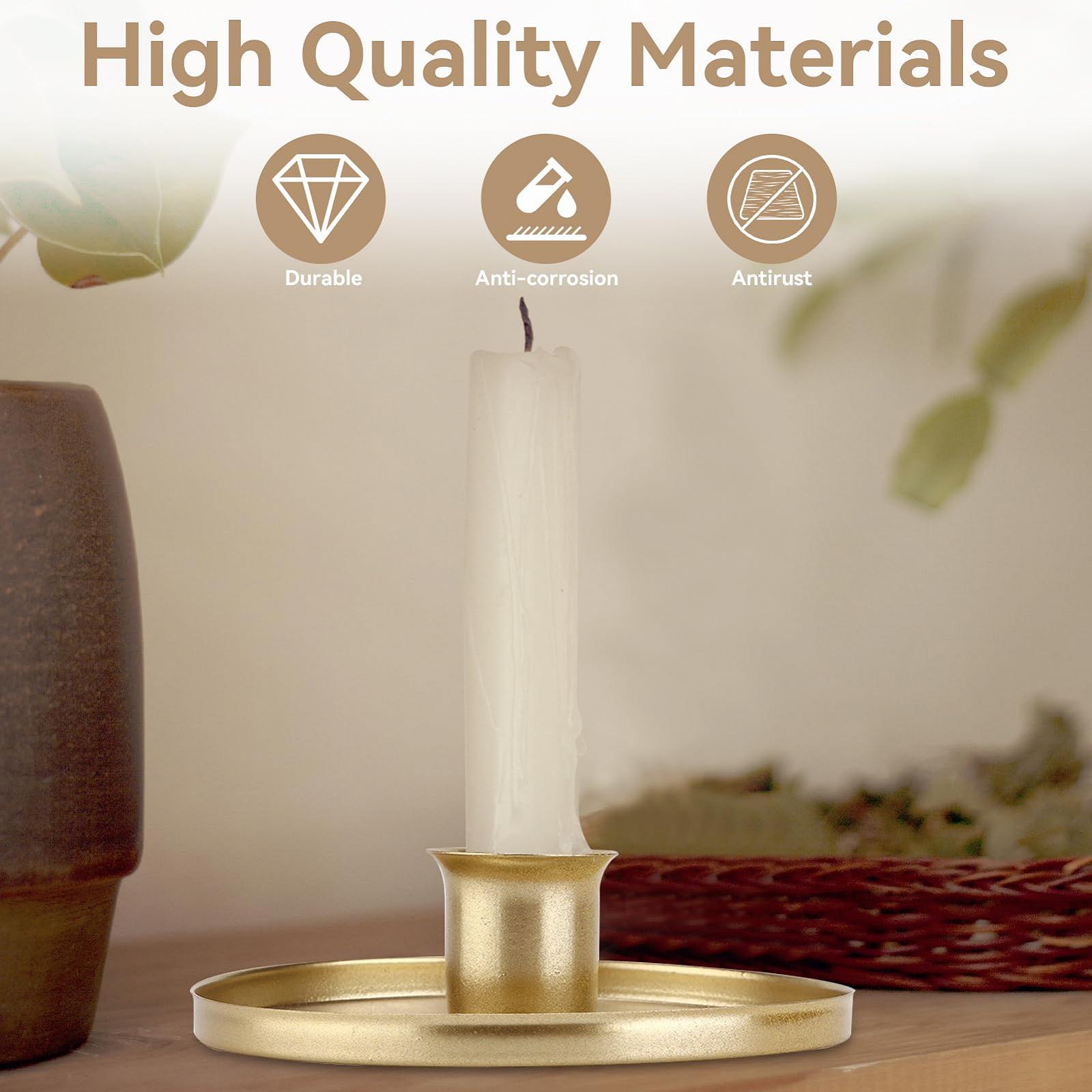 Набор Iron Retro Chamberstick Candle Holders Подсвечник для свечей Taper Золотой, фото №6