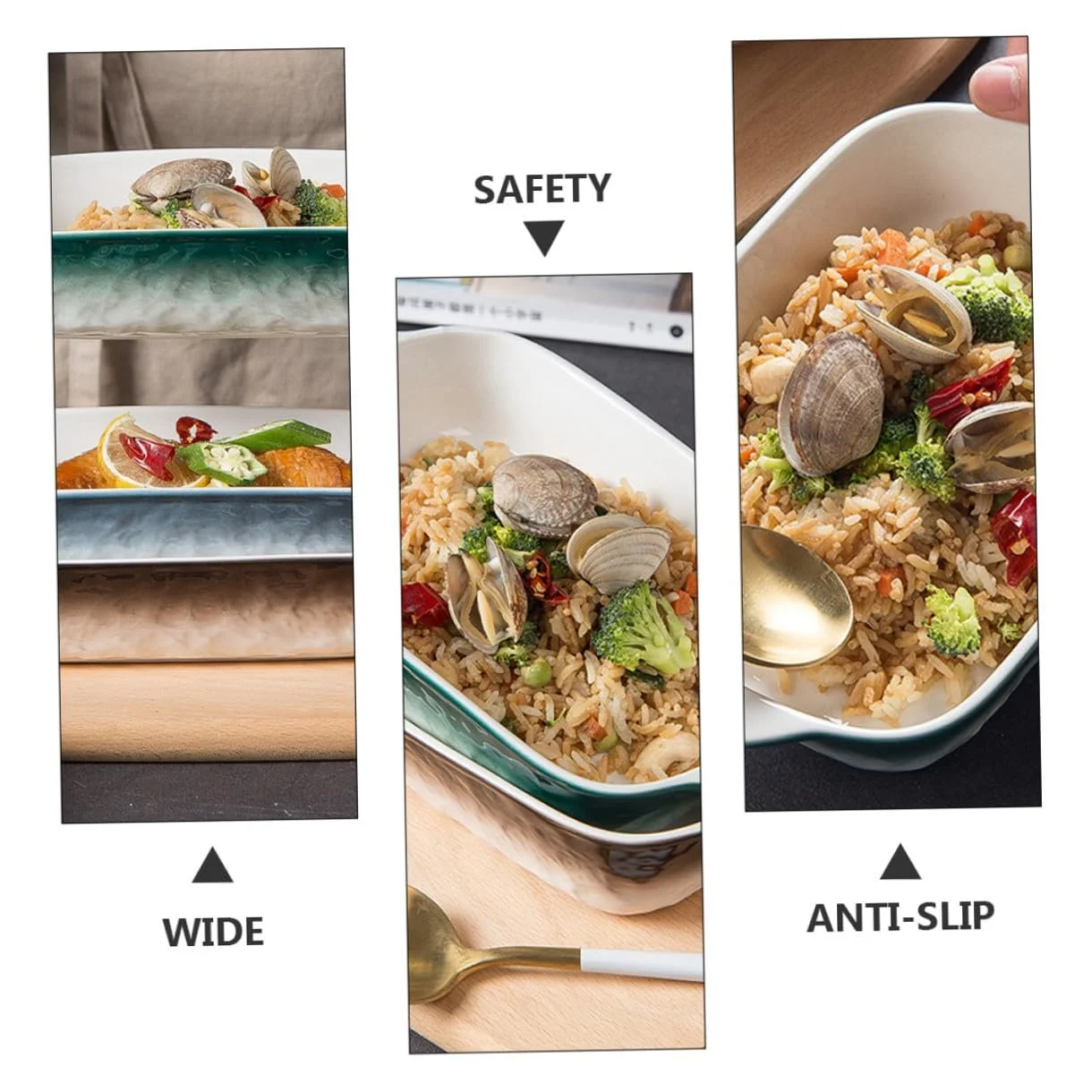 Форма для запекания BESPORTBLE Керамическая Прямоугольная с ручками Термостойкая Штабелируемая, фото №8 Форма для запекания BESPORTBLE Керамическая Прямоугольная с ручками Термостойкая Штабелируемая, фото №8