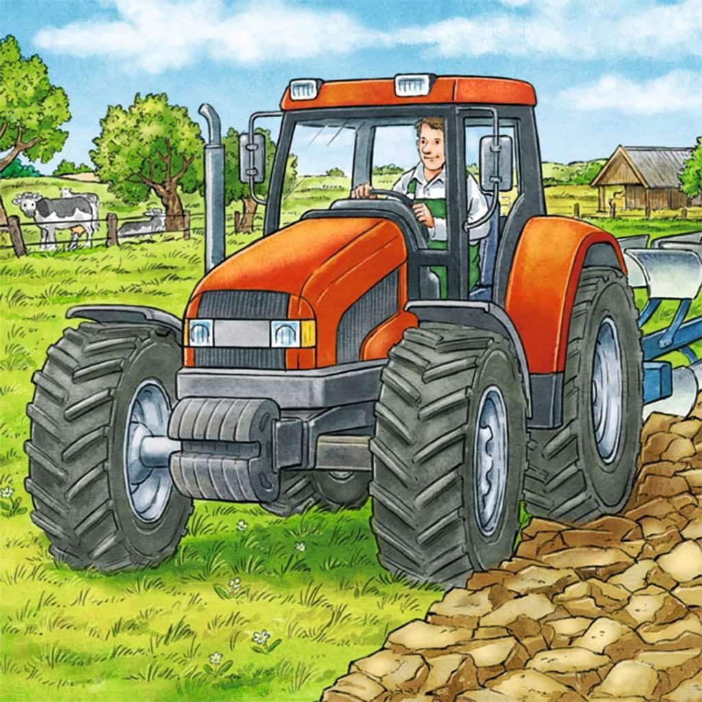 Пазл Ravensburger Large Agricultural Machinery 09388 3 x 49 элементов, фото №3