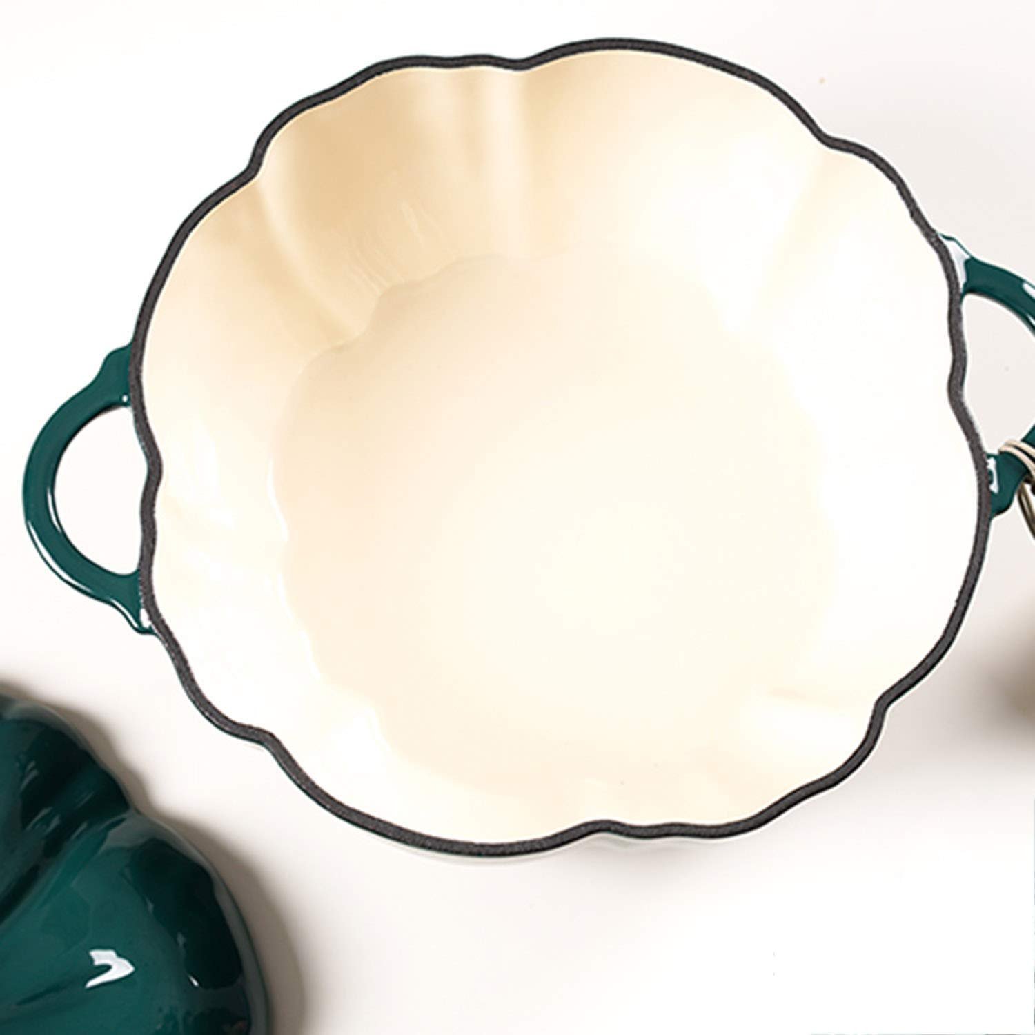 Гусятниця чавунна емальована 24 см 3.76 л для супу та тушкування, фото №5