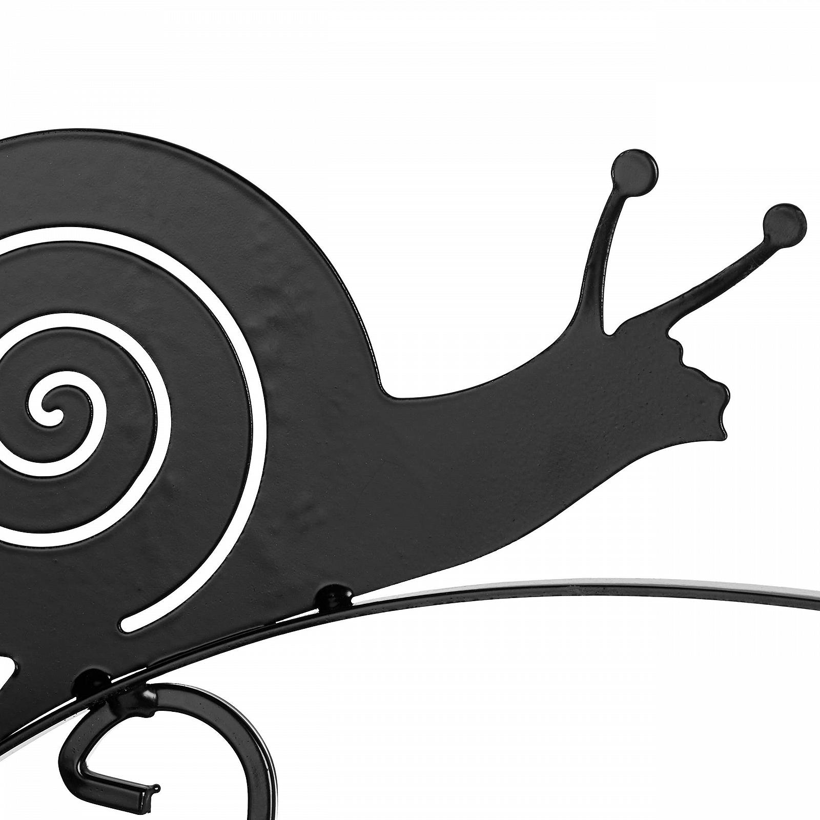 Тримачі для підвісних кошиків Relaxdays Набір 2 шт. Равлики 30 x 30.5 x 2 см залізні Чорний, фото №6