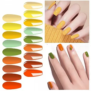 Гель-лак Vishine Набір з 12 кольорів «Райдужне літо» Жовтий Помаранчевий 8 мл - Фото 1