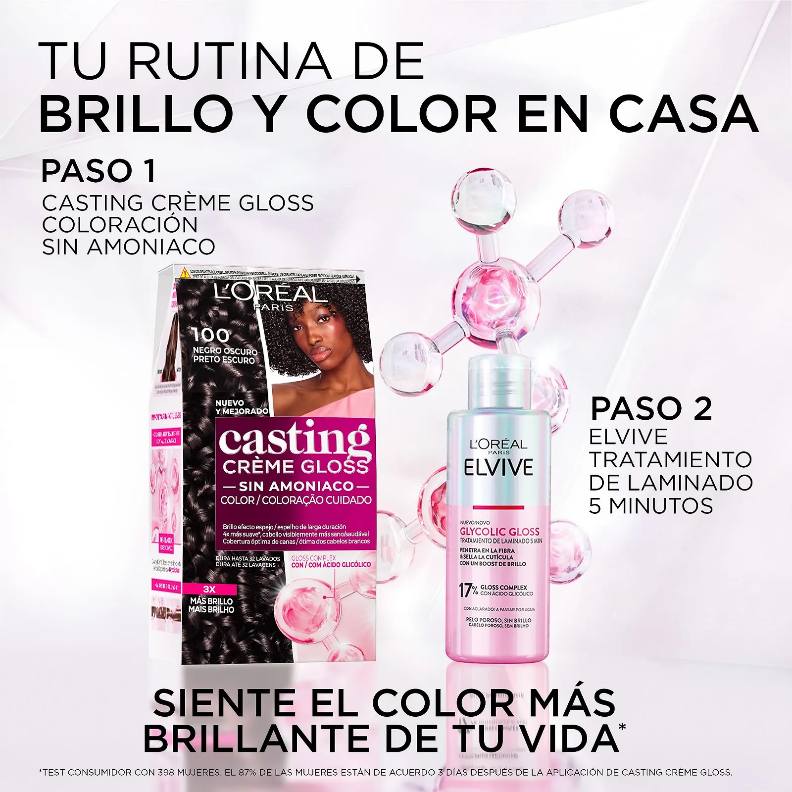 Фарба для волосся L'Oreal Casting Creme Gloss 100 Темно-чорний, фото №5 Фарба для волосся L'Oreal Casting Creme Gloss 100 Темно-чорний, фото №5