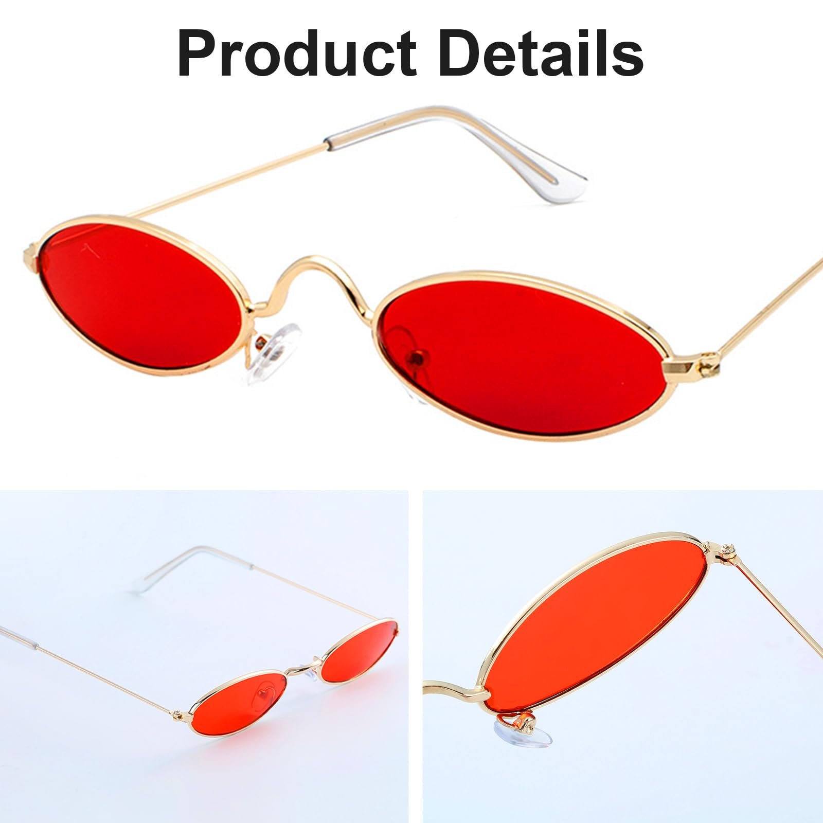 Солнцезащитные очки Retro Oval Dtoterul Металл, фото №5