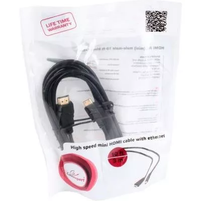 Кабель мультимедийный HDMI A to HDMI C (mini), 3.0m Cablexpert (CC-HDMI4C-10), фото №2