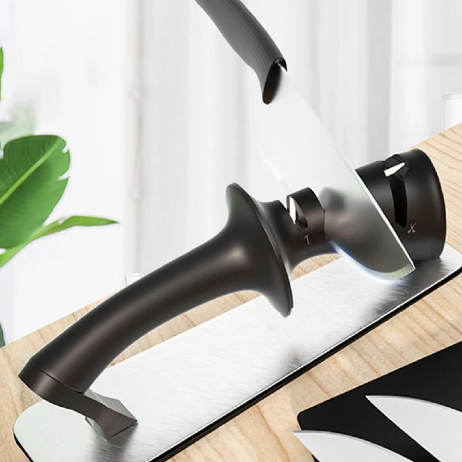 Точилка для кухонних ножів 4-в-1 Tungsten Steel Ceramic, фото №7