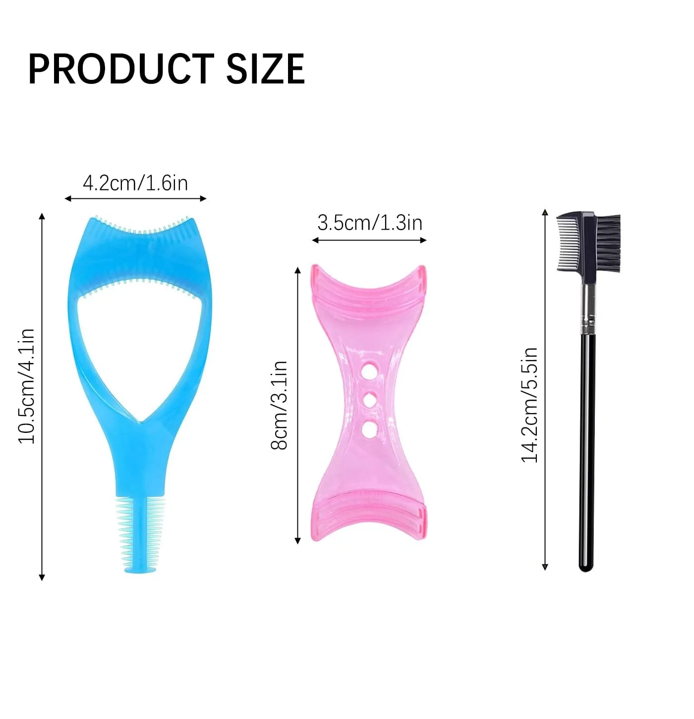 Набір GWAWG 3 в 1 Маскара Щит Додаток Лайнер Пензлі для брів 7 предметів, фото №2