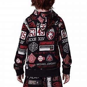 Толстовка Jordan MJ Essentials All Over Printed Чорний 95D741-023 synthetic.ua - Фото 1