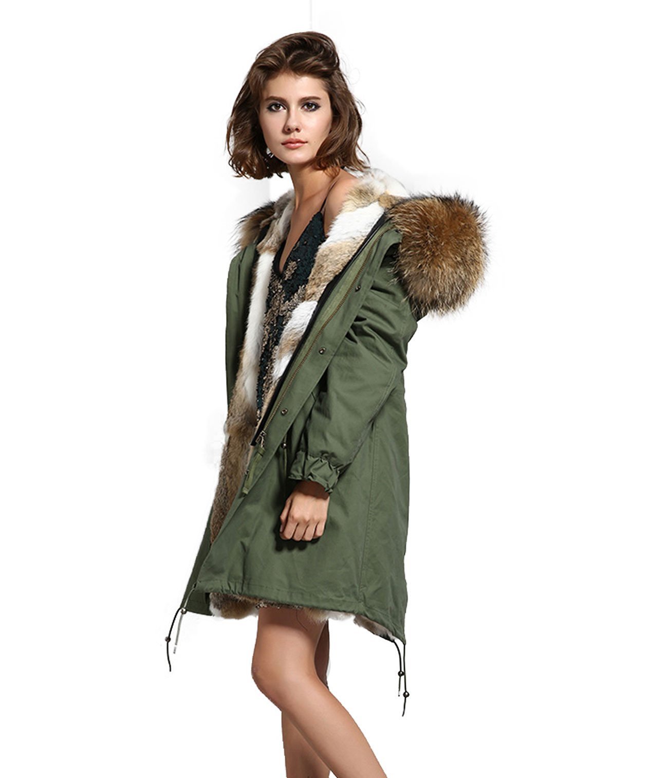 Парка Lea Marie Жіноча XXL комір зі 100% натурального хутра, фото №1