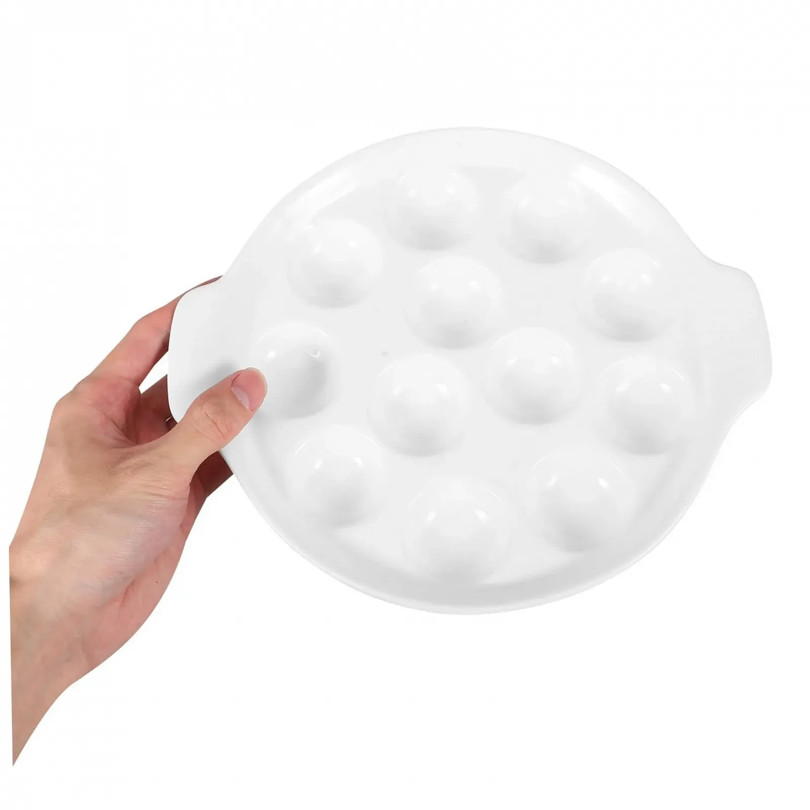 Форма для запекания улиток BESTYASH керамическая с ячейками и ручками, белая, фото №4 Форма для запекания улиток BESTYASH керамическая с ячейками и ручками, белая, фото №4