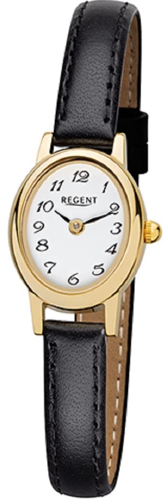 Женские часы Regent F-1410 Кварцевый Кожаный ремешок Овальный 18 x 21 мм (IPG Arabic), ipg arabic white, ремешок, фото №1