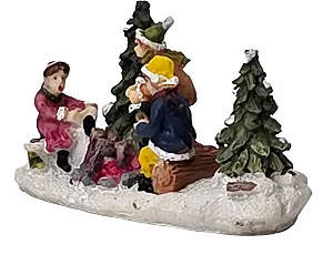 Рождественские миниатюрные фигурки Зимний мир из полимера 10 x 6 см Костер synthetic.ua - Фото 1