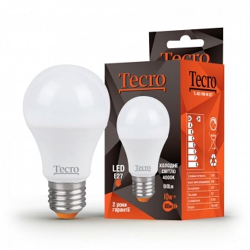 Лампа LED Tecro TL-A60-10W-4K-E27 10W 4000K E27, фото №1