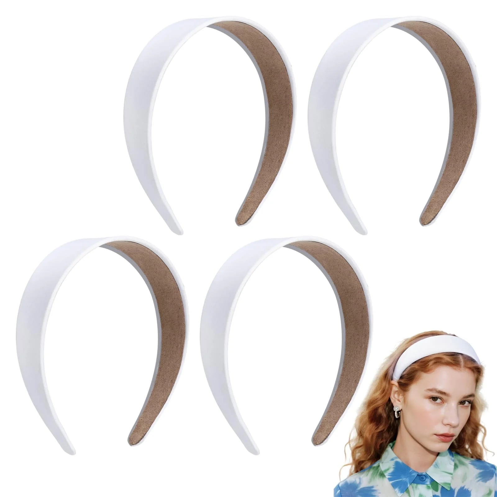 Обруч Білий 4 cm (4 шт.), фото №1