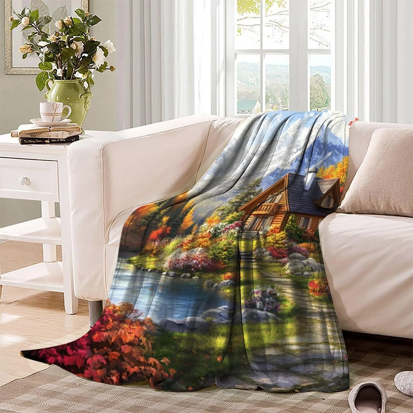 Покривало GAOYUCHUN Cabin in The Forest з 3D принтом, фото №3