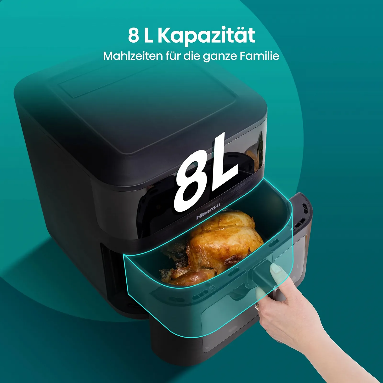 Мультипіч Hisense HAF2100DCD 2100 Вт 7.7 л 10 програм Black 40.1 x 31 x 35 см, фото №4 Мультипіч Hisense HAF2100DCD 2100 Вт 7.7 л 10 програм Black 40.1 x 31 x 35 см, фото №4