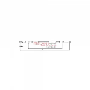 Трос стоянкового гальма METZGER 10.9837 задній лівий - Фото 1