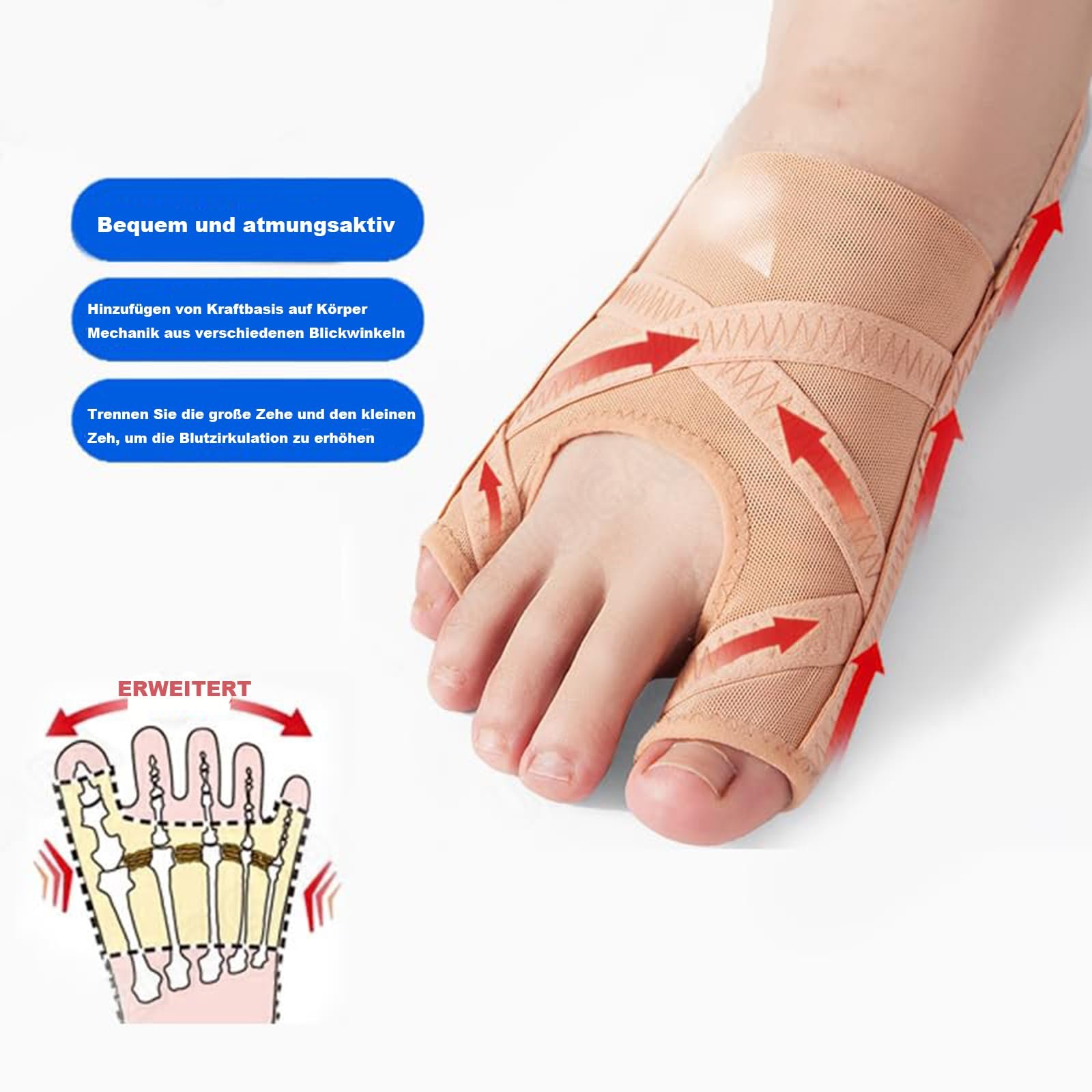 Коректор великого пальця стопи LAPLUIE Hallux Valgus, знеболення, фото №5