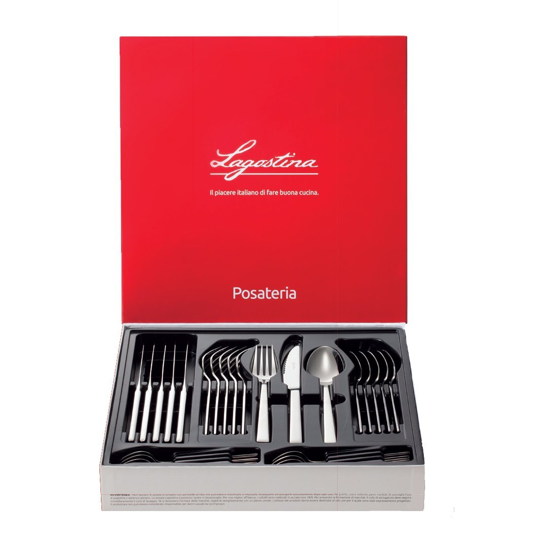 Набор столовых приборов Lagostina Ambra 14430650524 24 предмета нержавеющая сталь, фото №3 Набор столовых приборов Lagostina Ambra 14430650524 24 предмета нержавеющая сталь, фото №3