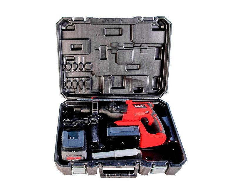 Перфоратор акумуляторний MPT SDS-PLUS 26 мм 21 В Li-ion 4 Аг 1400 об/хв 4500 уд/хв 1.5 Дж 3 режими кейс MCRH2641.B1, фото №9