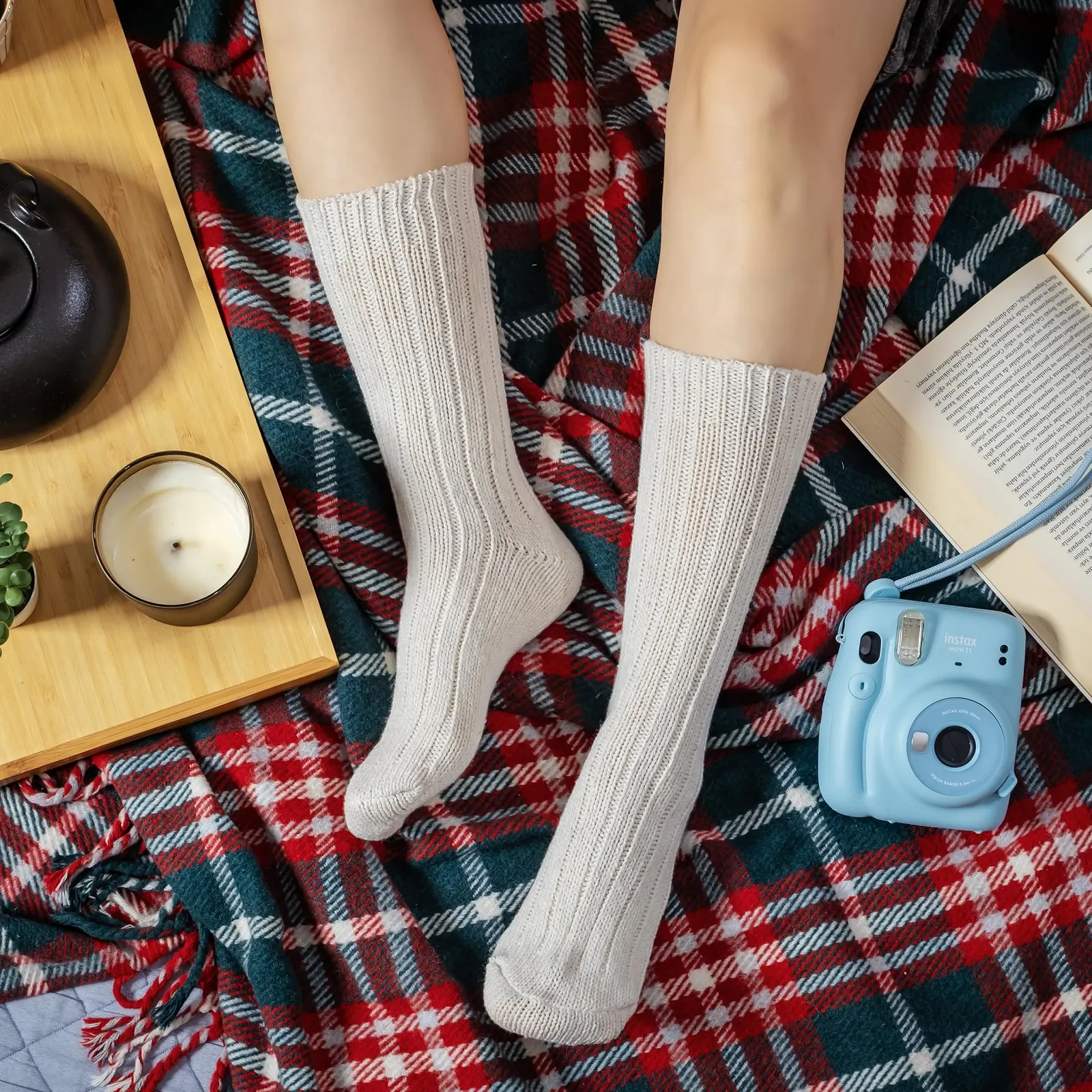 Женские Шерстяные Носки 3 шт Термоноски Теплые Зимние Носки Мягкие Удобные Шерстяные Смесовые Толстые Зимние Носки для Ботинок Набор для Походов, фото №2