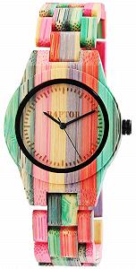 Женские деревянные часы Raptor Raina RA10188, бамбуковые, аналоговые, кварцевые, разноцветные, современные - Фото 1