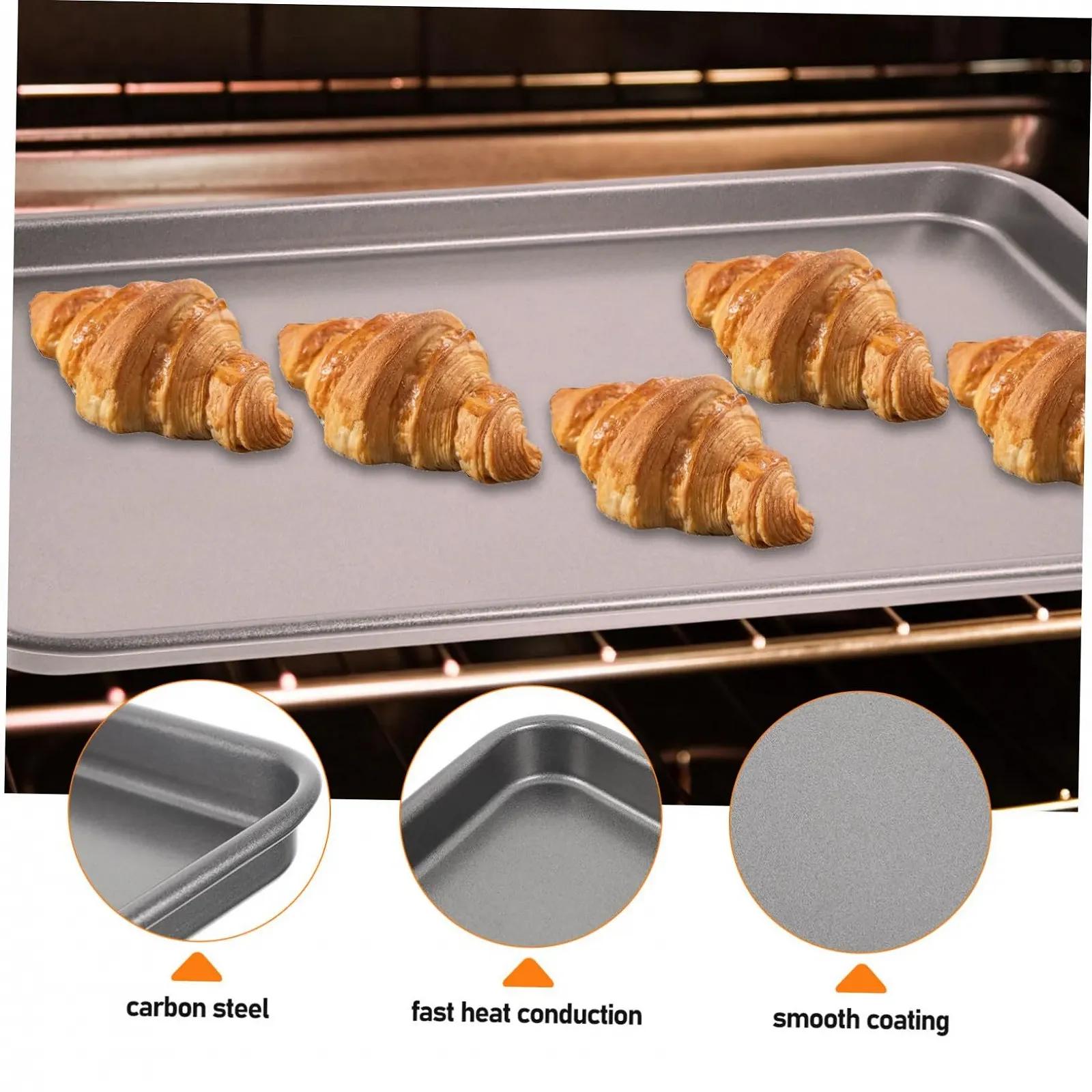 Деко Garneck антипригарне з вуглецевої сталі прямокутне товсте, фото №4