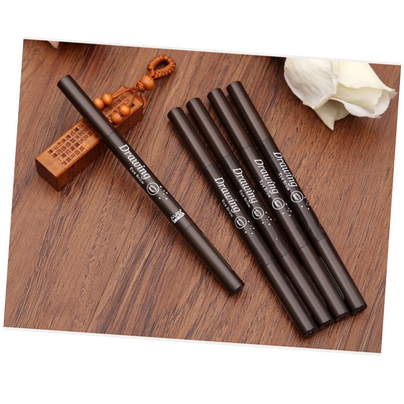 Олівець для брів FOMIYES 2 1 Twin з щіточкою Cejas Medium Coffee автоматичний, фото №2