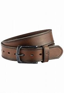 Ремень Camel Active Кожаный 4 см ширина металлическая застежка коньячный - Фото 1