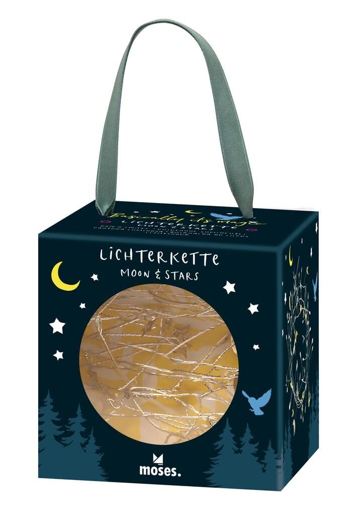 Світлова гірлянда moses. Moon & Stars Fairy Lights 100 LED Теплий білий Золотий, фото №4