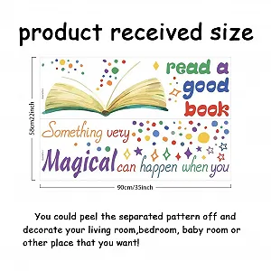 Наклейка на стіну SUPERDANT Reading Book Something Very Magical Вінілова synthetic.ua - Фото 1