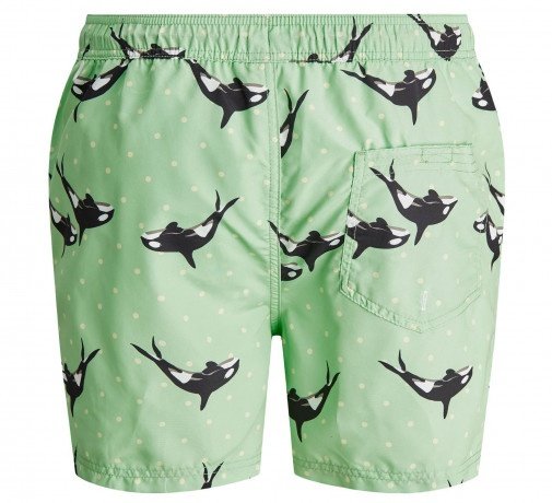 Шорти для плавання JJIBALI JJSWIMSHORTS AKM SEA ANIMALS 12184799 Green Ash Jack&Jones Зелений M, фото №2