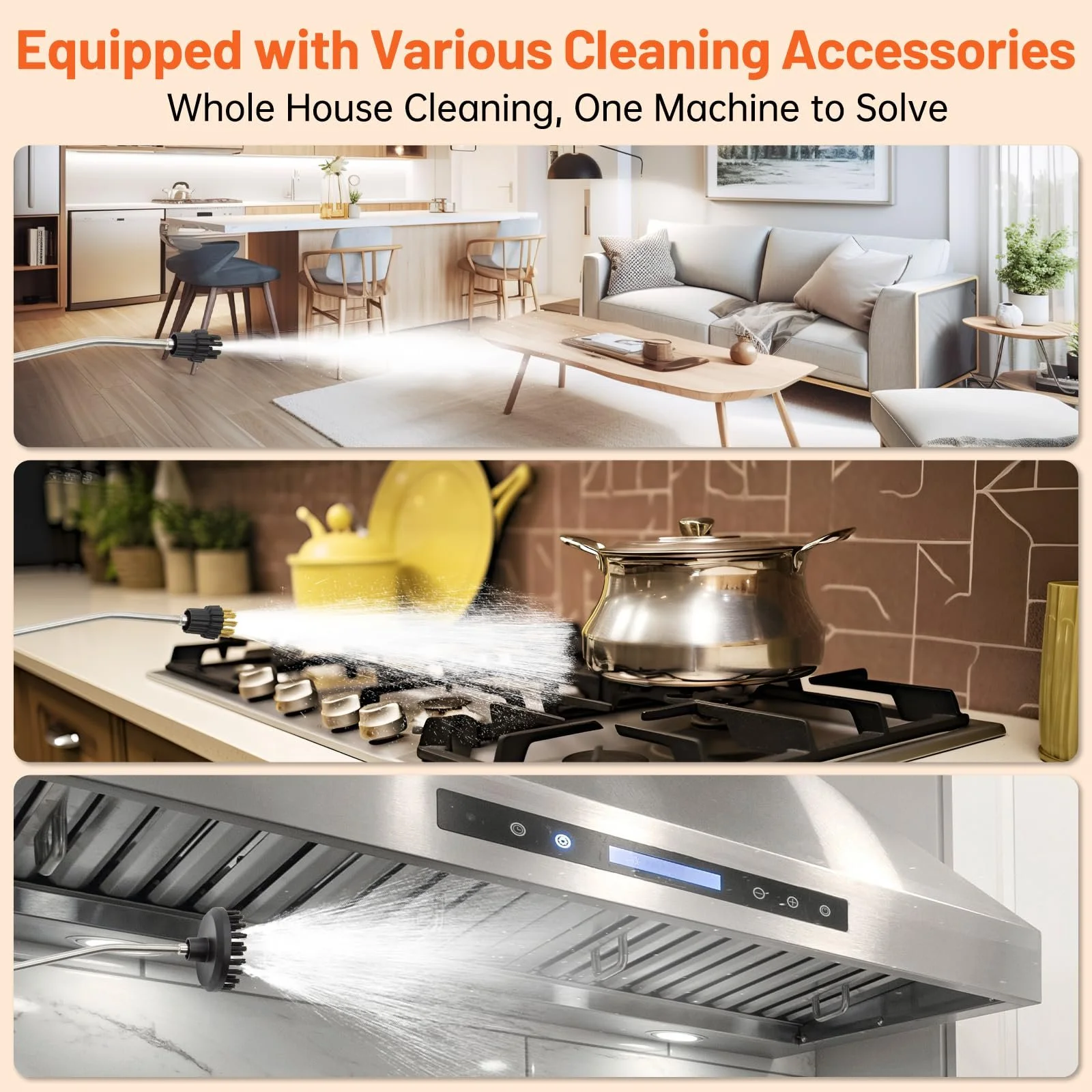 Пароочисник Steam Cleaner 2500 Вт ручний 6 швидкостей 1000 мл (Medium), фото №4