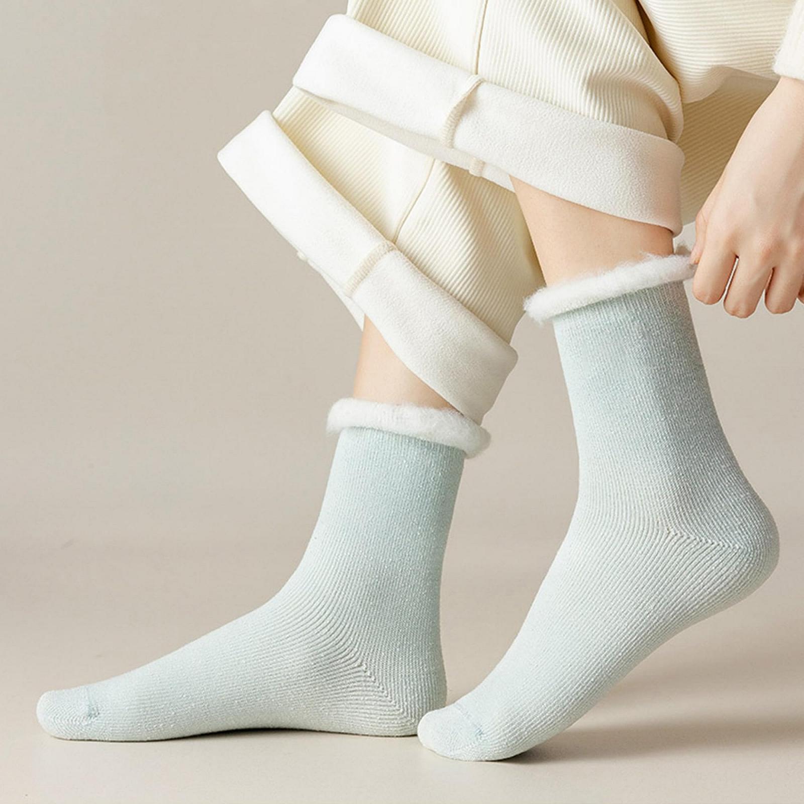 Носки Женские Теплые Носки для Кровати Пушистые Рождественские Зимние Домашние Теплые, 5 пар, фото №6