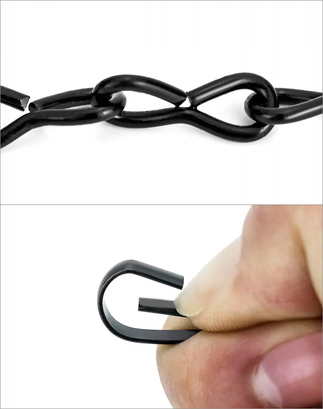 Набір гачків та ланцюжків QWORK® 10 гачків та 5 ланцюжків 24 см Чорний, фото №4 Набір гачків та ланцюжків QWORK® 10 гачків та 5 ланцюжків 24 см Чорний, фото №4