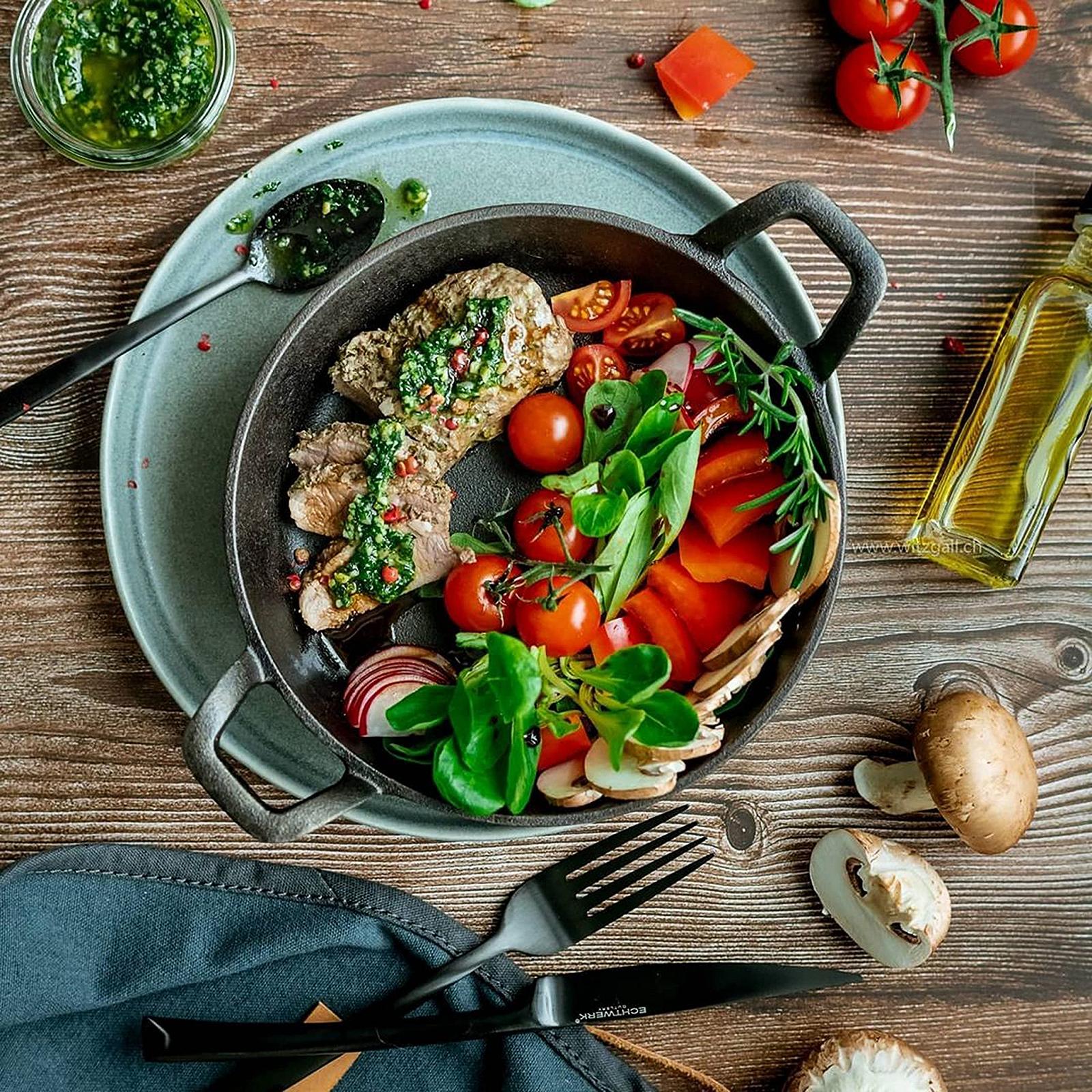 Набор столовых приборов ECHTWERK Avelino Black Edition, 16 предметов, до 4 человек, нержавеющая сталь 18/10, матовый, высококачественный, фото №5