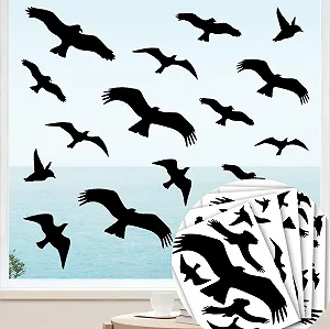 Наклейки на вікна WandSticker4U 40 шт. Птахи Самоклеючі Чорні - Фото 1
